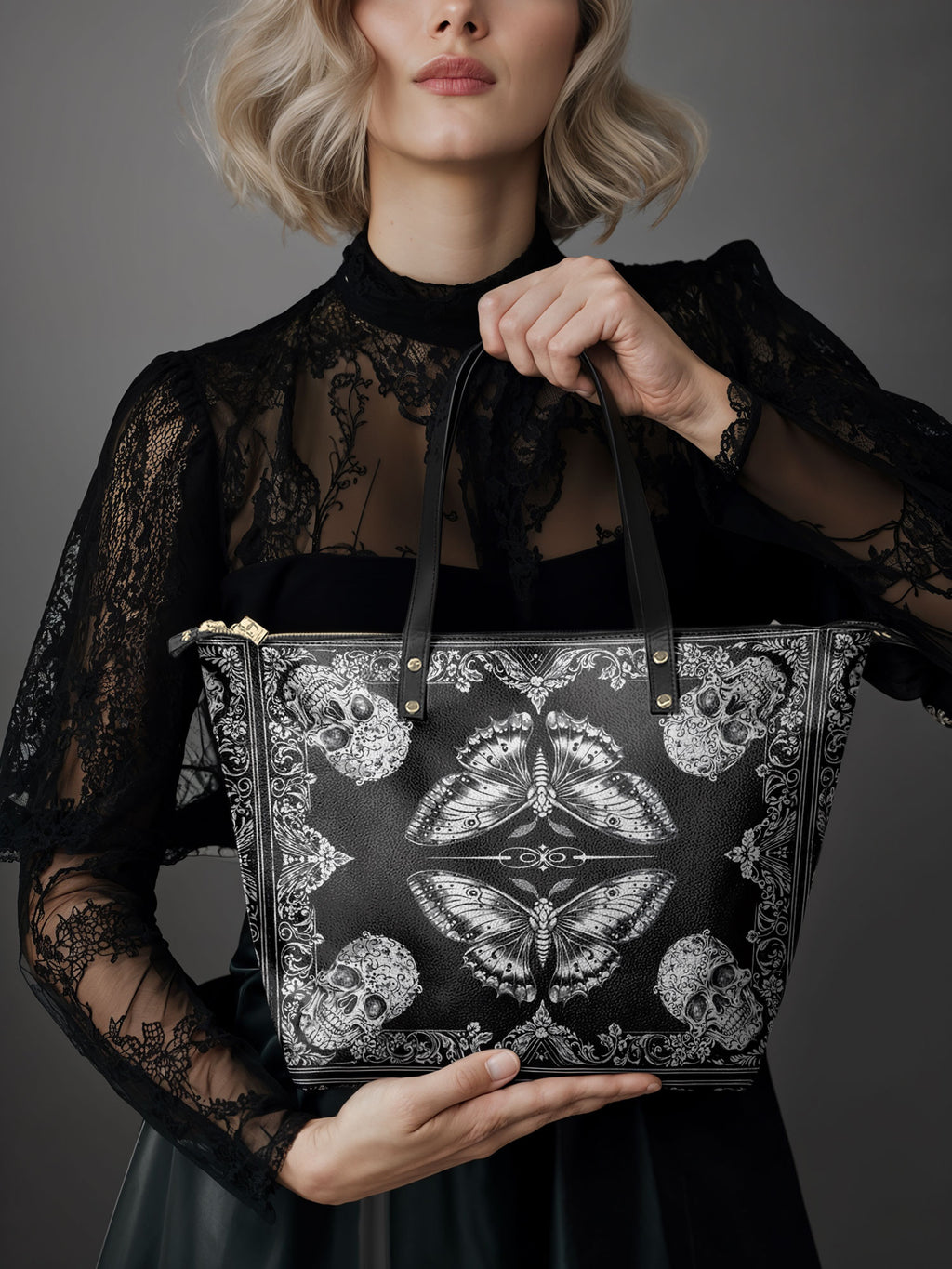 "Mothwing" Leather Tote Bag