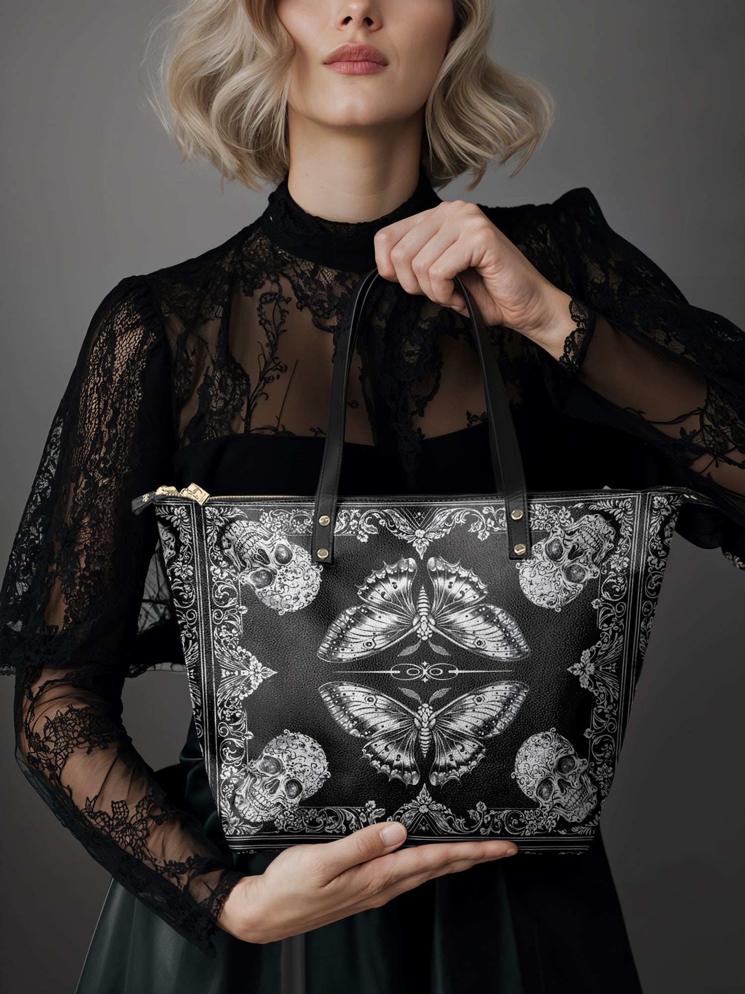"Mothwing" Leather Tote Bag