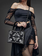 "Mothwing" - Black Interior - Small Leather Handbag
