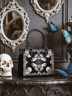"Mothwing" - Black Interior - Small Leather Handbag