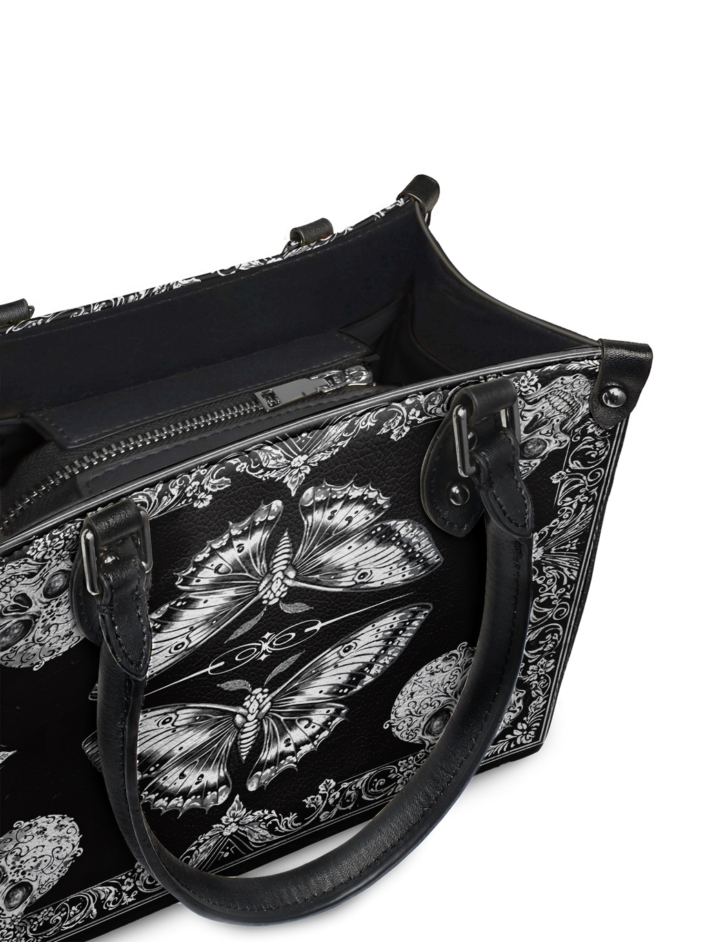 "Mothwing" - Black Interior - Small Leather Handbag