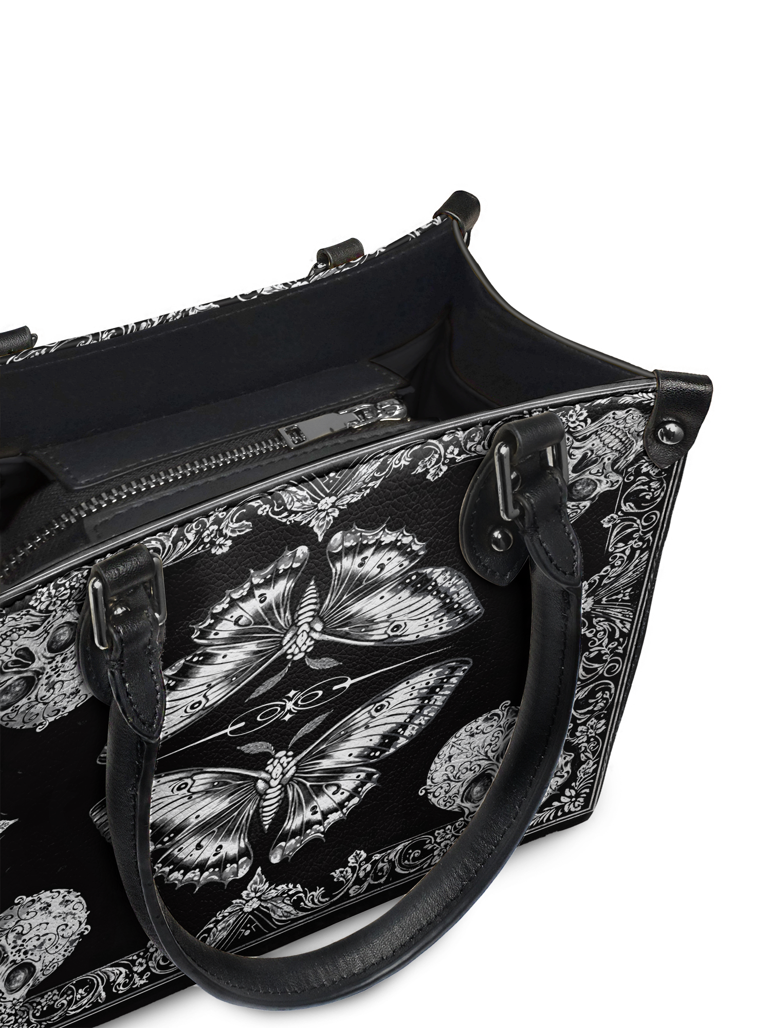"Mothwing" - Black Interior - Small Leather Handbag