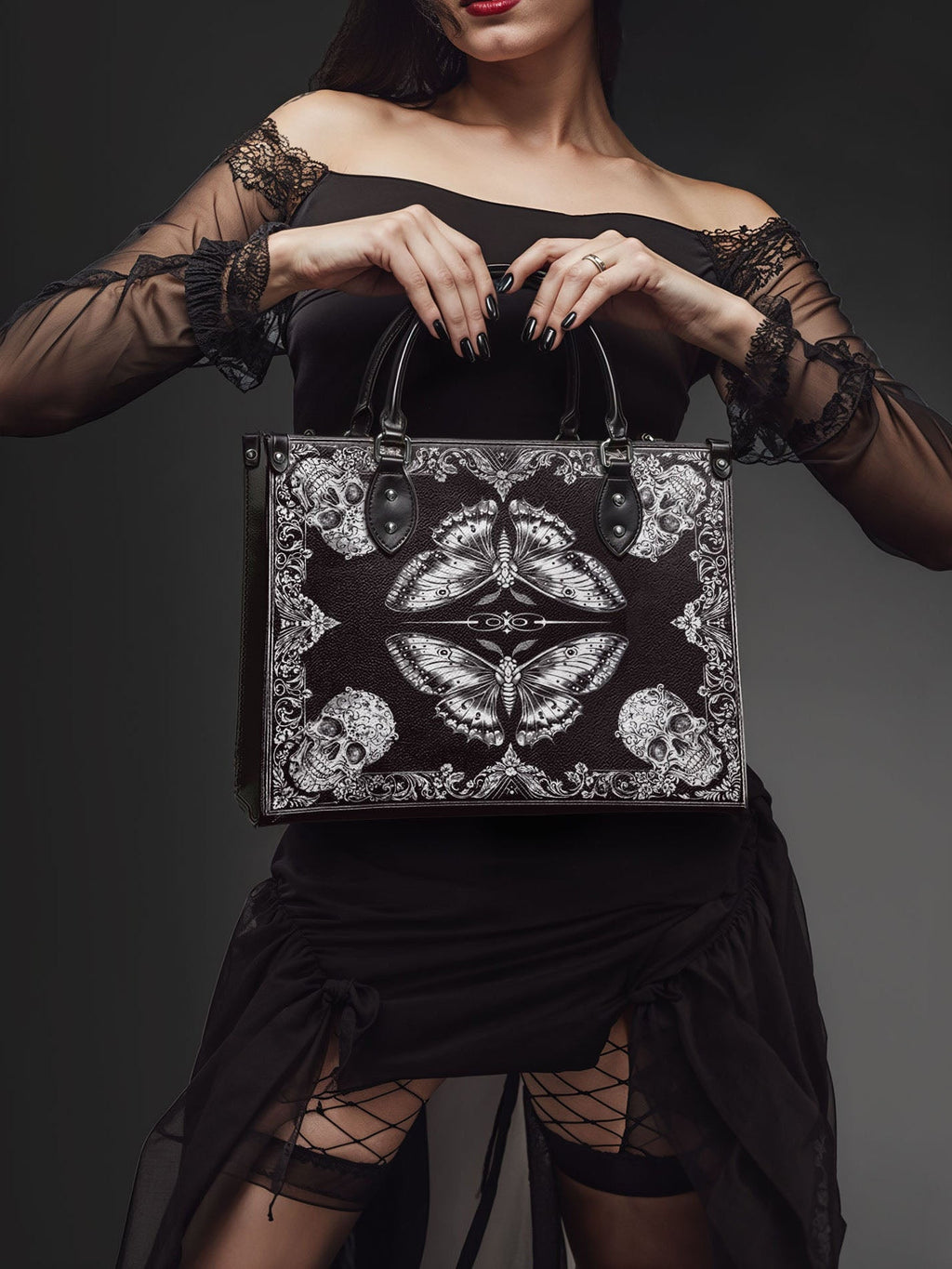 "Mothwing" - Red Interior - Leather Handbag