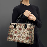 "Mournaire" - Black Interior - Leather Handbag Matching SANTA Combo