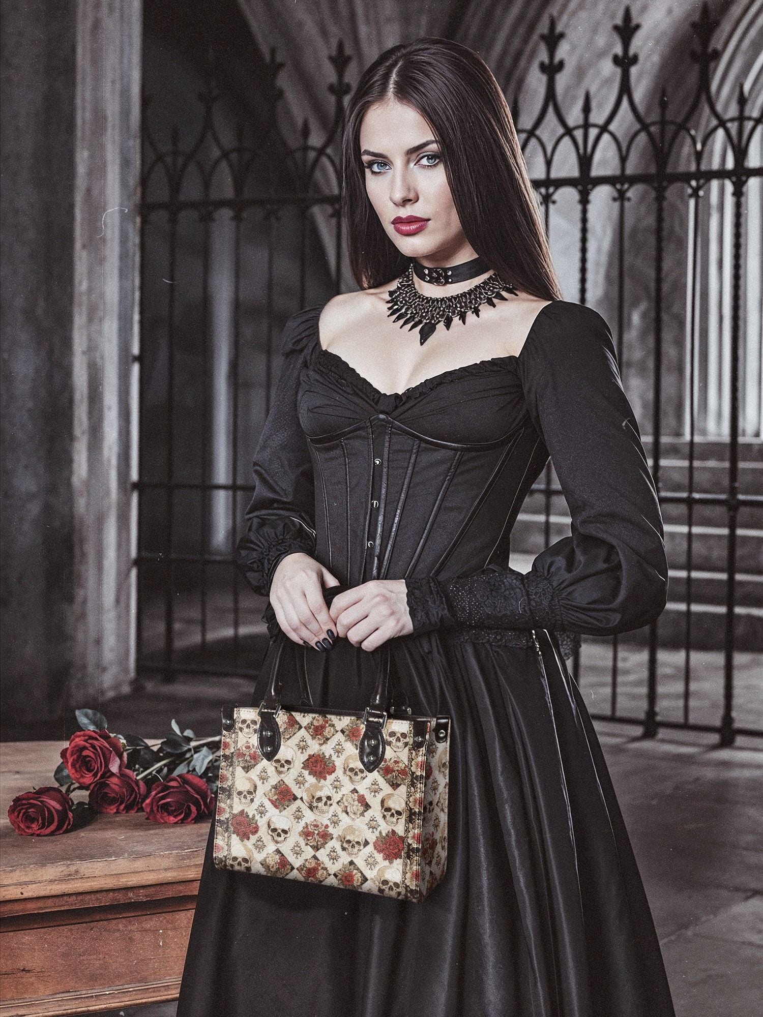 "Mournaire" - Black Interior - Small Leather Handbag