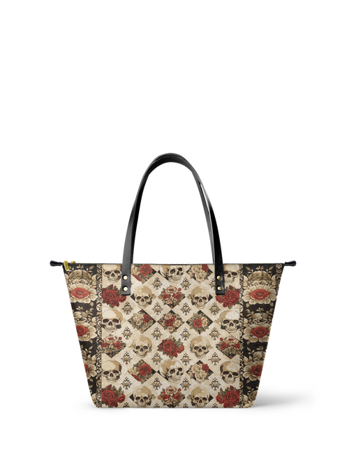 "Mournaire" Leather Tote Bag