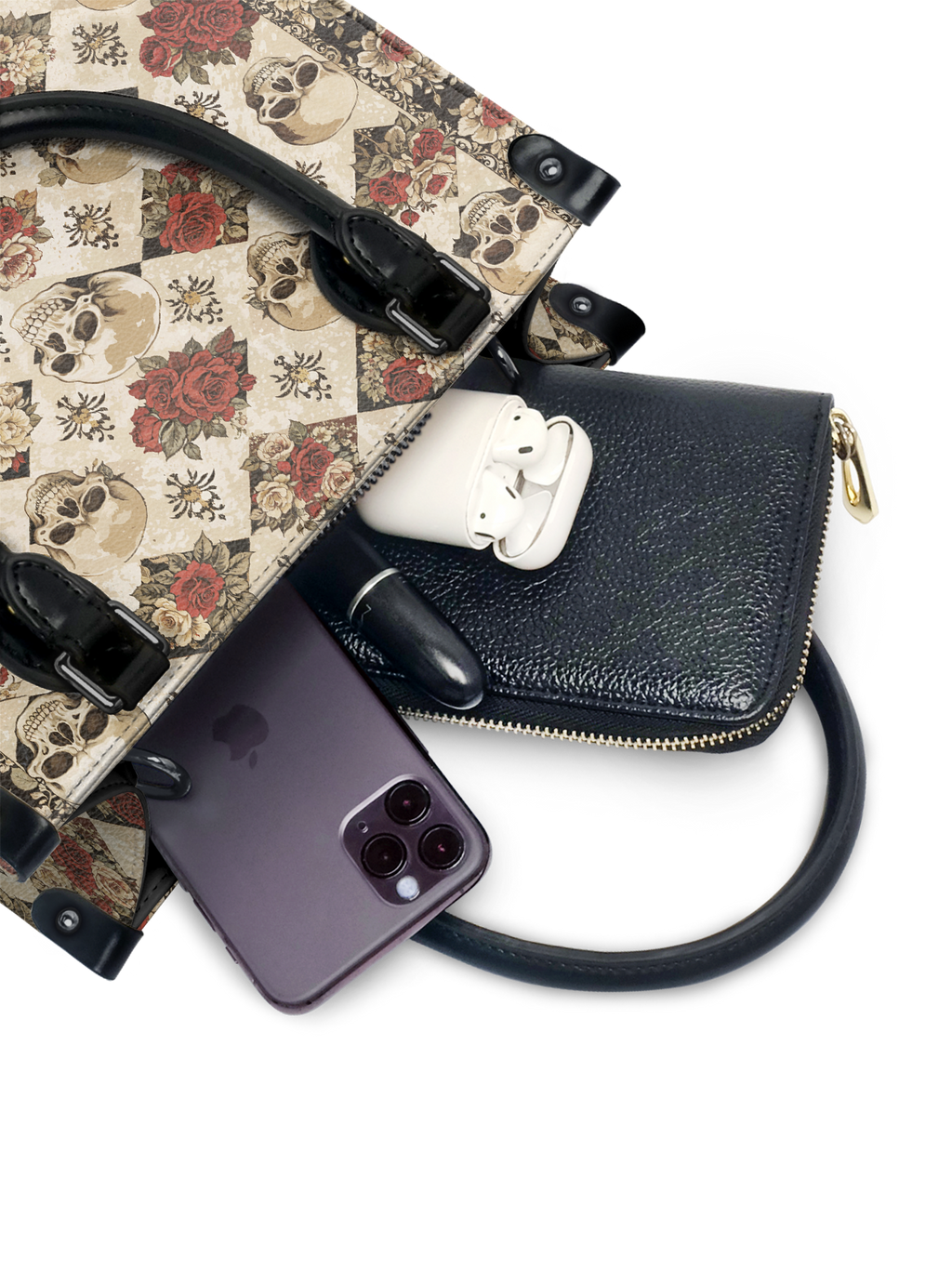 "Mournaire" - Black Interior - Small Leather Handbag
