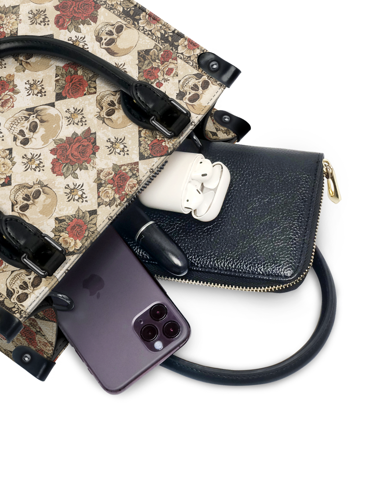 "Mournaire" - Black Interior - Small Leather Handbag