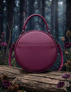 “Nevermora” Applique Circle Crossbody Bag