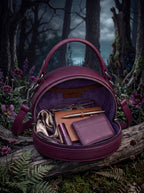 “Nevermora” Applique Circle Crossbody Bag