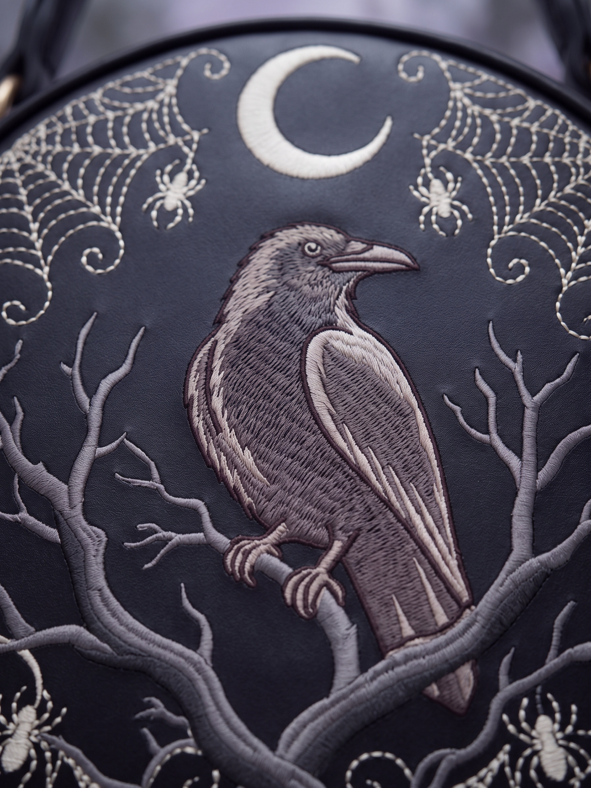 "Nightraven" Crewel Circle Bag