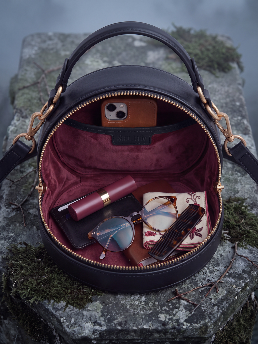"Nightraven" Crewel Circle Bag