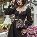 "Noctaflora" - Black Interior - Small Leather Handbag - 100.1 DEAL