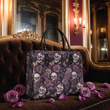 "Noctaflora" - Black Interior - Leather Handbag Matching SANTA Combo