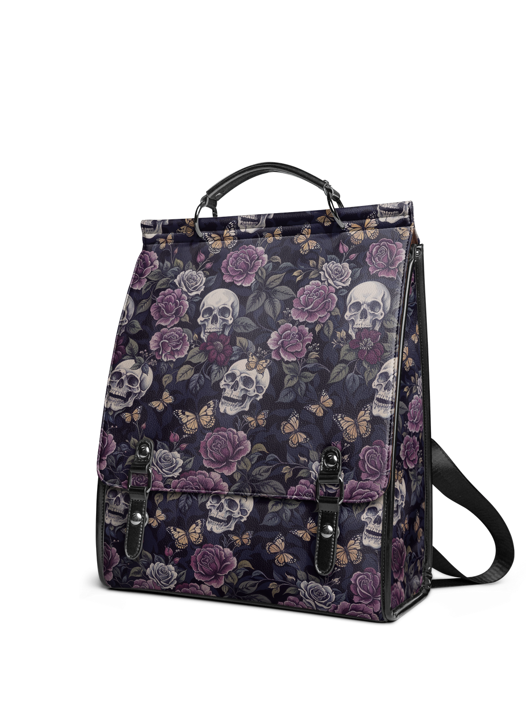 "Noctaflora" Leather Backpack
