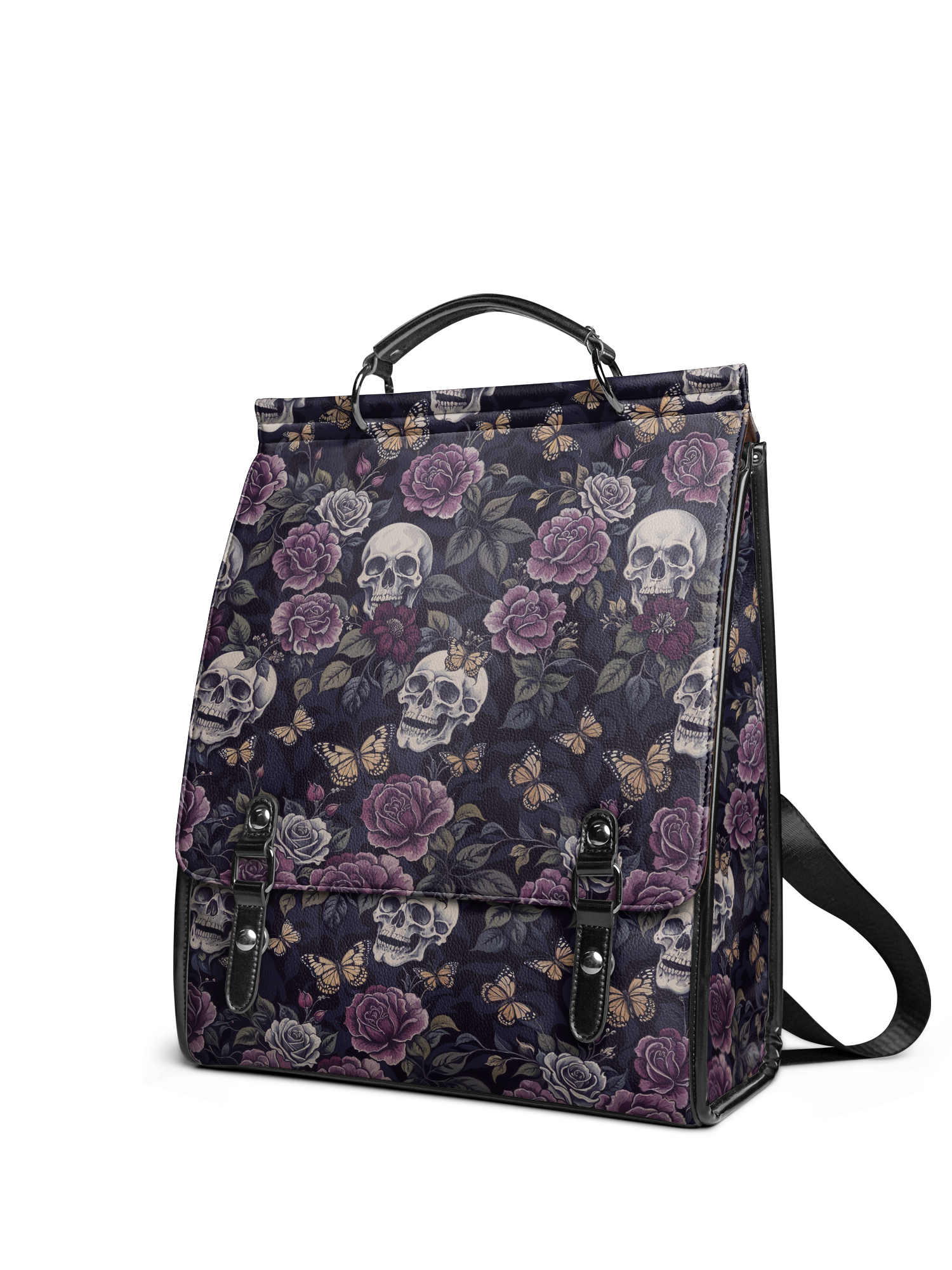 "Noctaflora" Leather Backpack