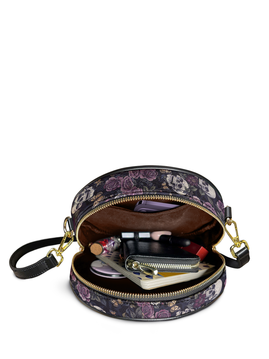 "Noctaflora" Circle Crossbody Bag
