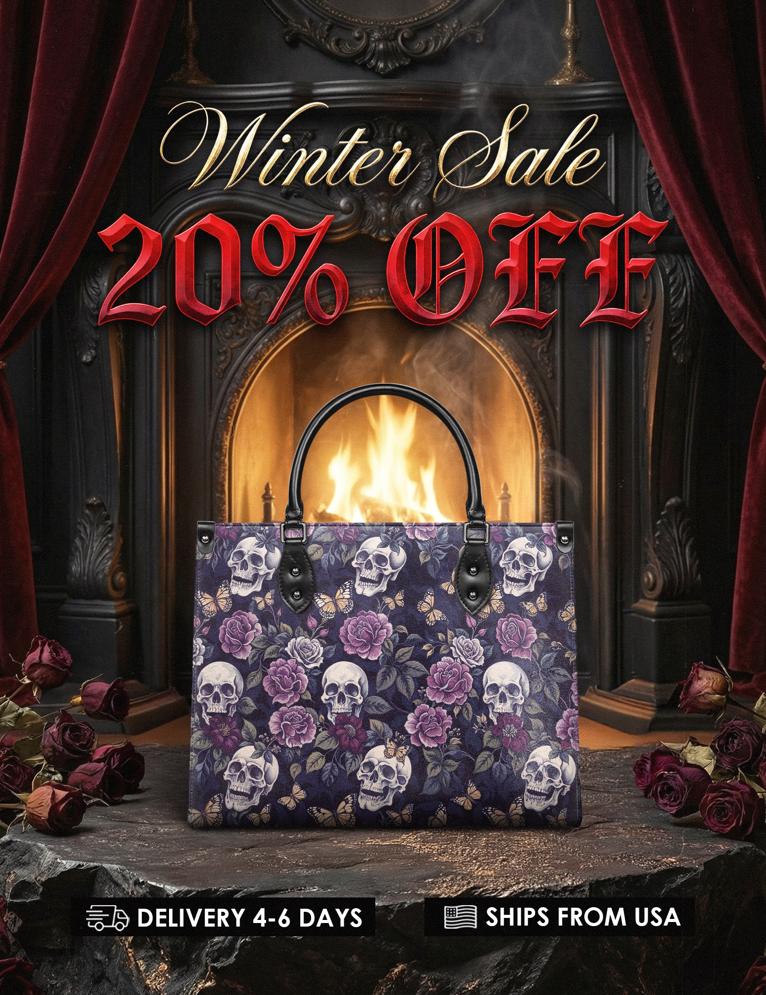 "Noctaflora" Leather Handbag Deal