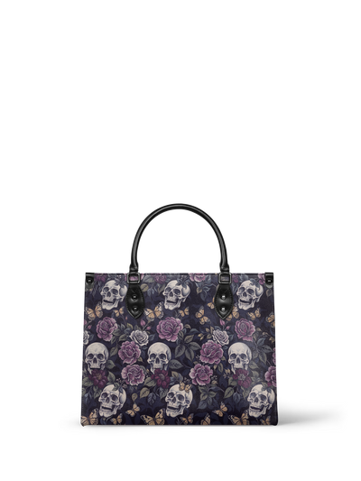 "Noctaflora" - Black Interior - Leather Handbag