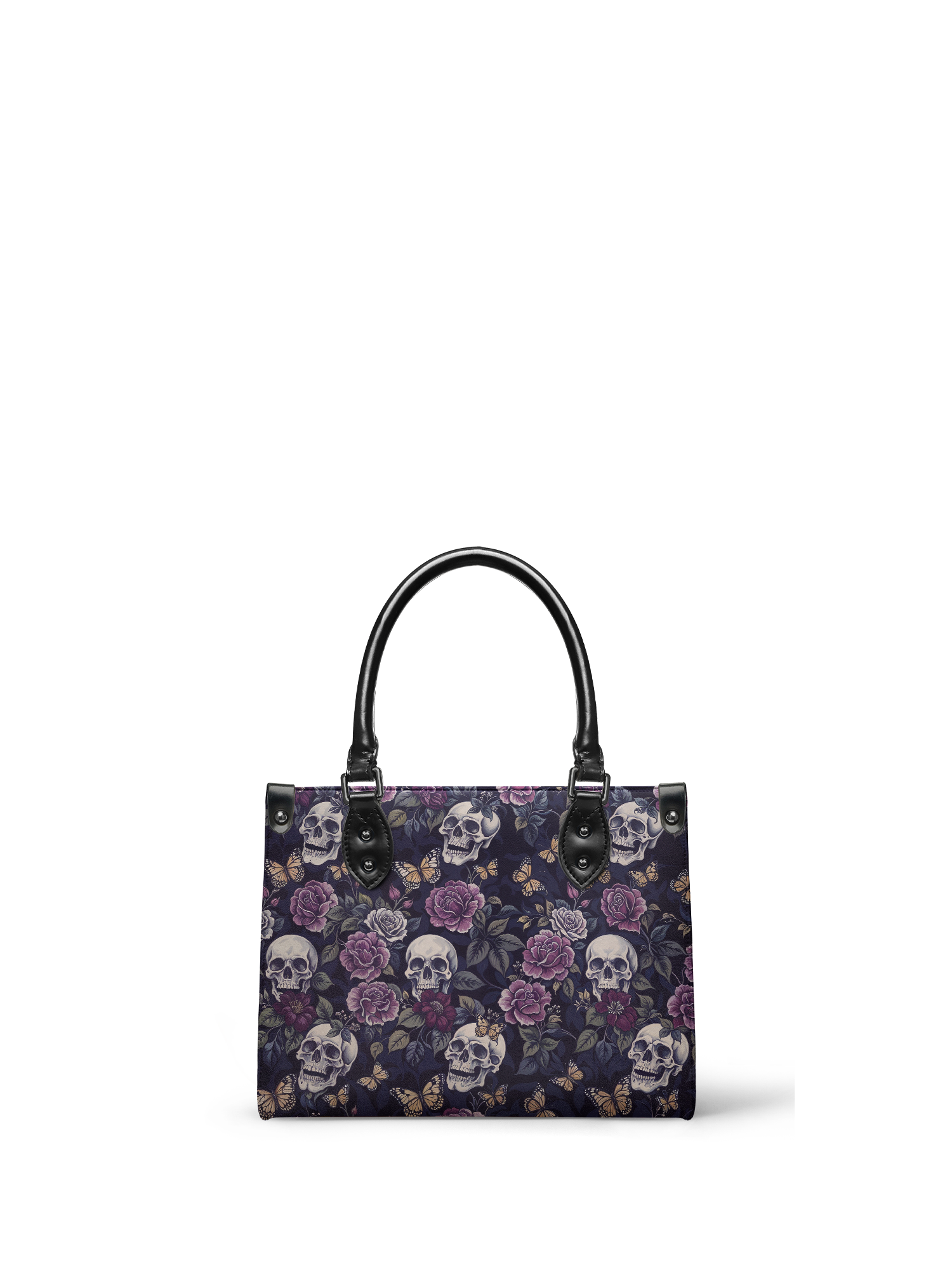 "Noctaflora" - Black Interior - Small Leather Handbag