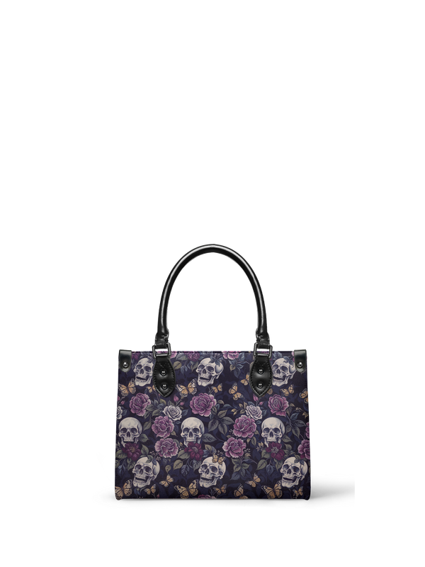 "Noctaflora" - Black Interior - Small Leather Handbag