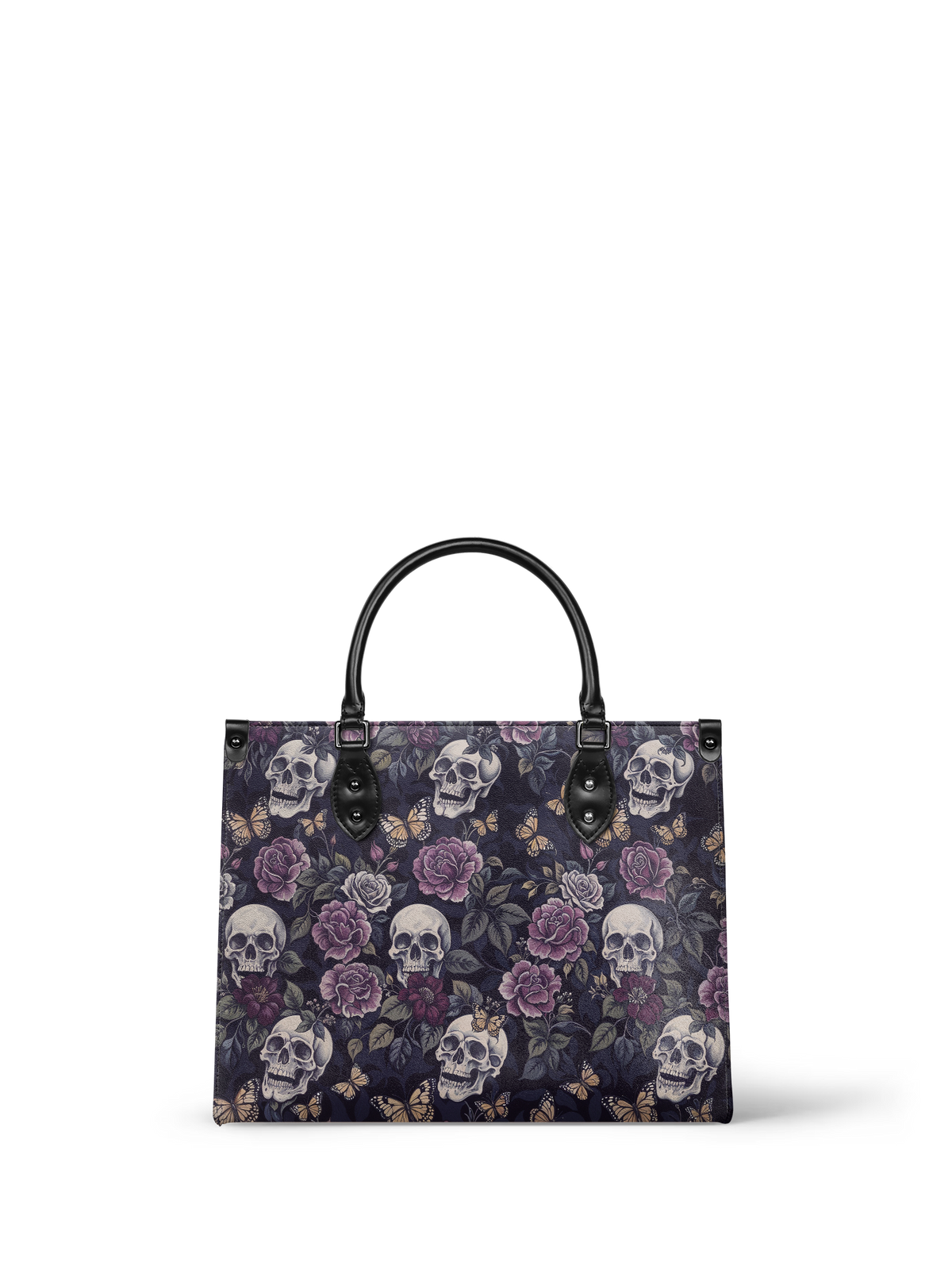 "Noctaflora" - Black Interior - Leather Handbag - FALL CLEARANCE DEAL