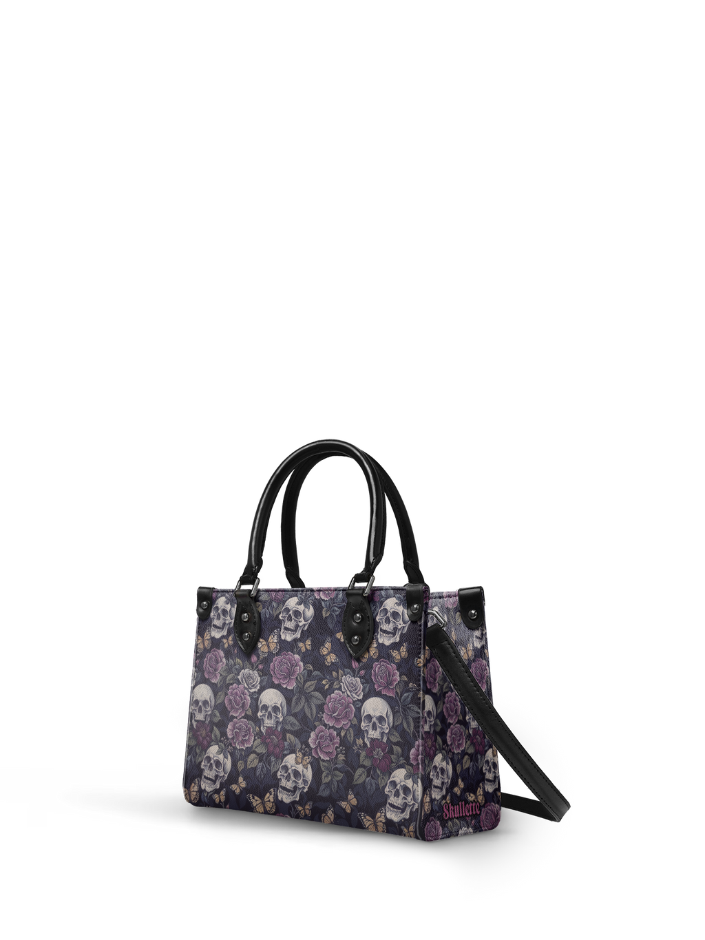"Noctaflora" - Black Interior - Small Leather Handbag