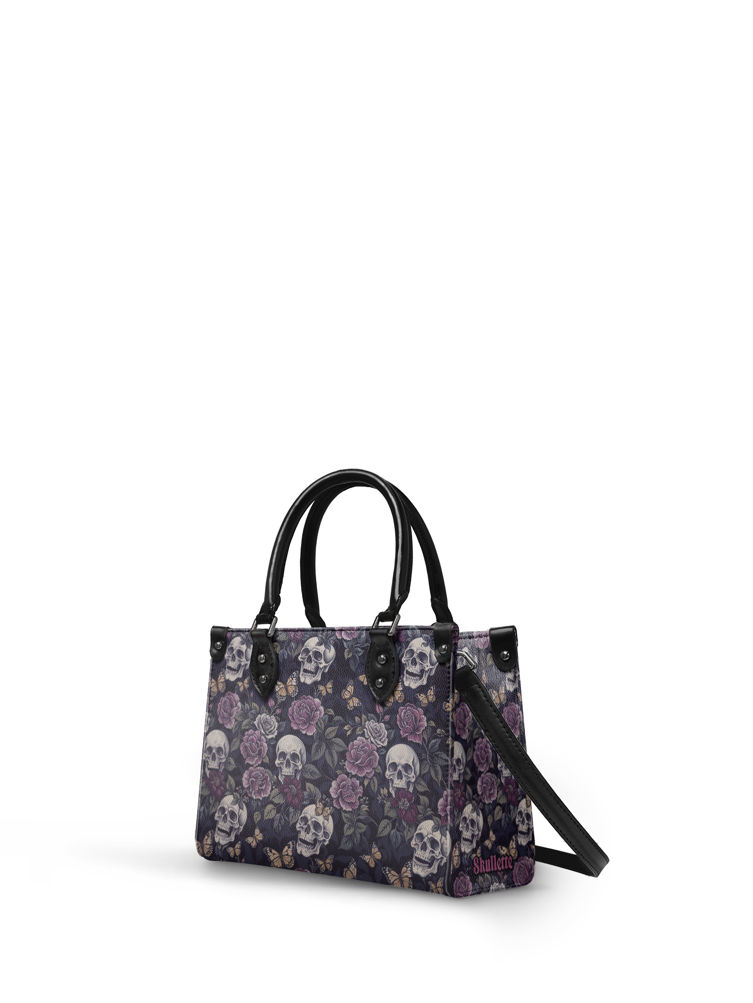 "Noctaflora" - Black Interior - Small Leather Handbag