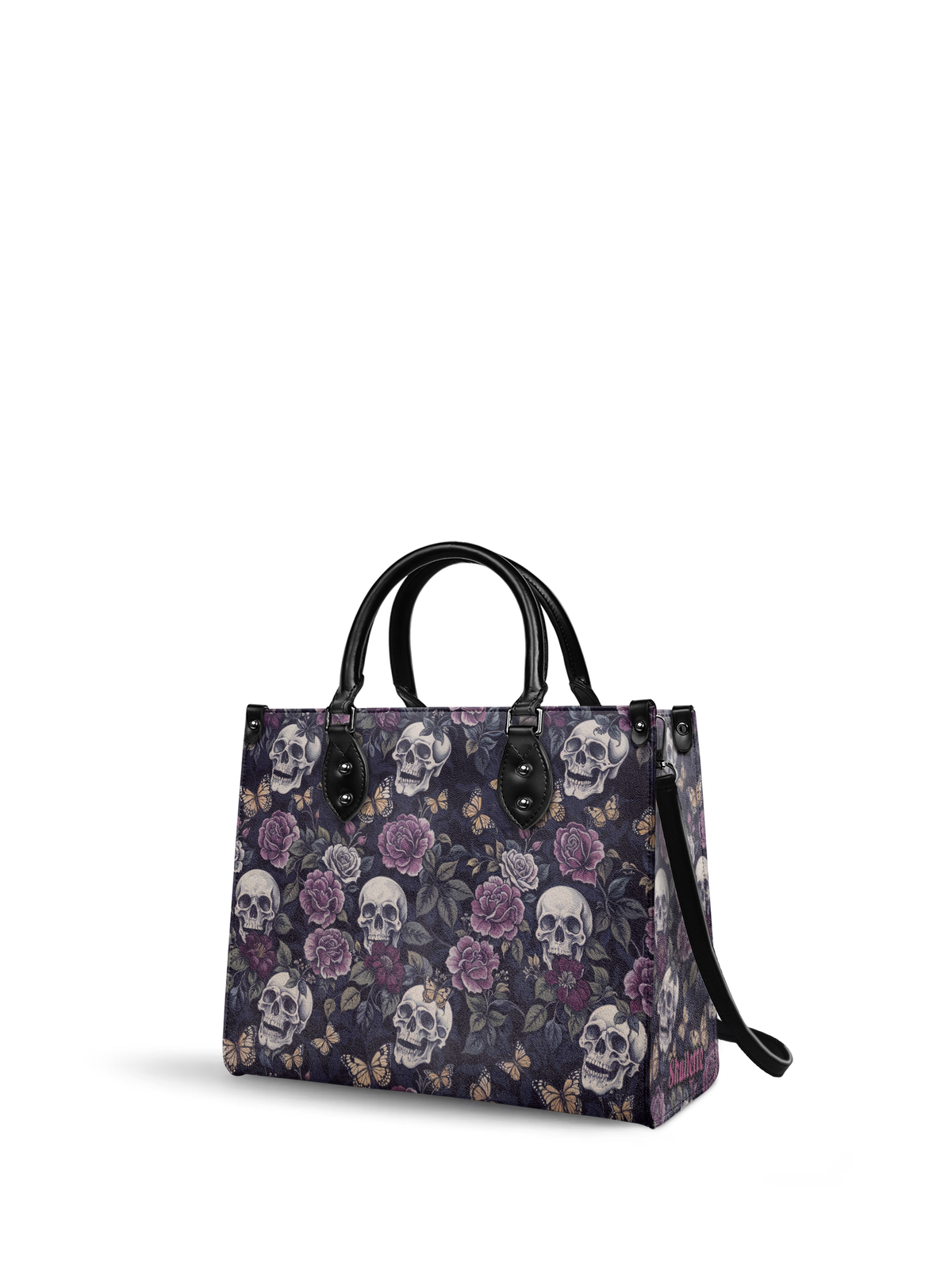 "Noctaflora" - Black Interior - Leather Handbag - FALL CLEARANCE DEAL