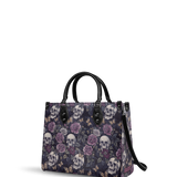 "Noctaflora" - Black Interior - Leather Handbag Matching SANTA Combo