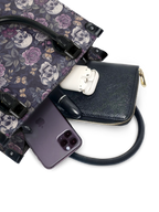 "Noctaflora" - Black Interior - Small Leather Handbag