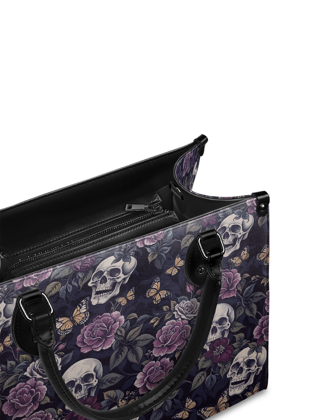 "Noctaflora" - Black Interior - Leather Handbag