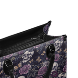 "Noctaflora" - Black Interior - Leather Handbag Matching SANTA Combo