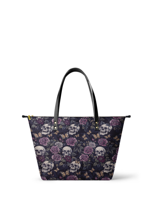 "Noctaflora" Leather Tote Bag
