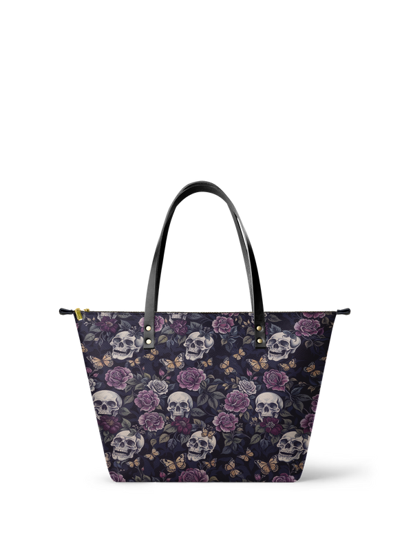 "Noctaflora" Leather Tote Bag
