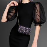 "Noctaflora" Envelope Chain Crossbody Bag