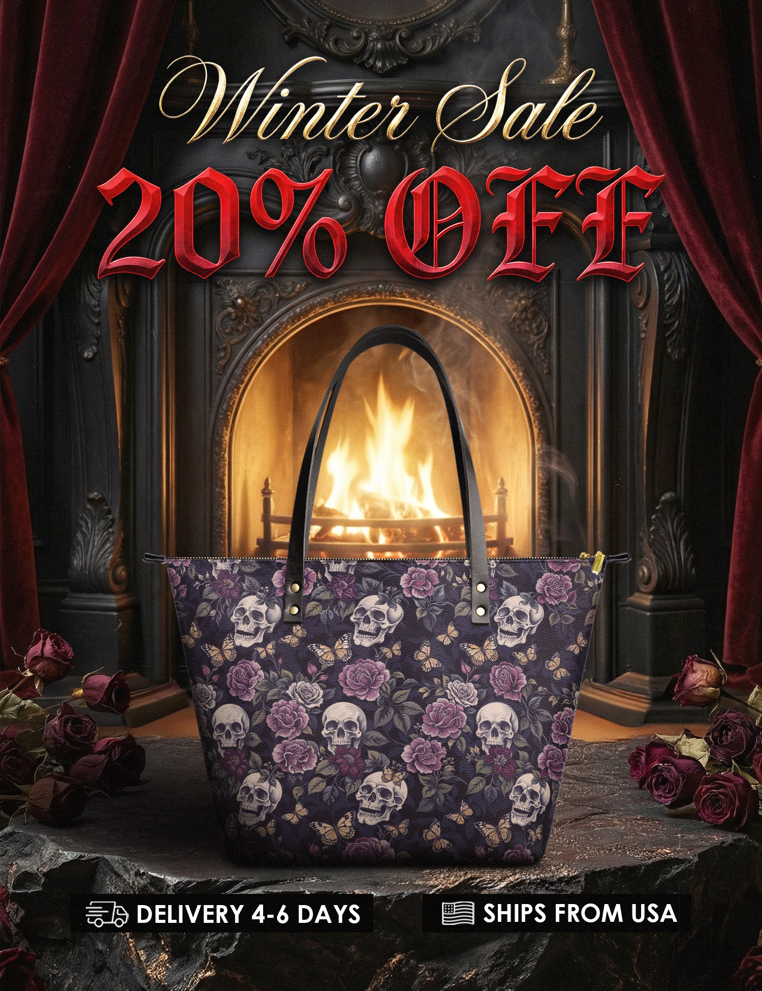 "Noctaflora" Leather Tote Bag Deal