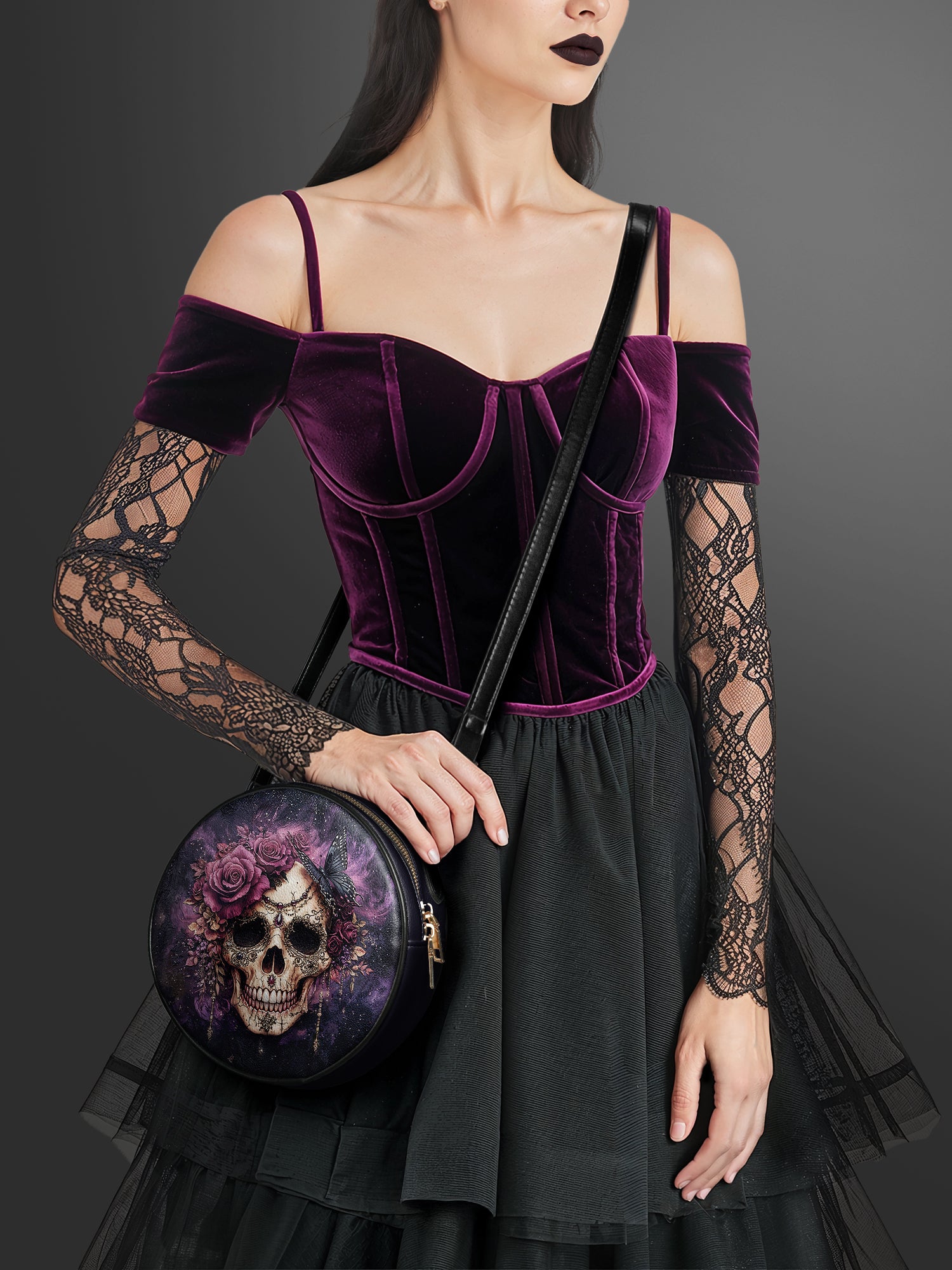 "Noxaria" Circle Crossbody Bag