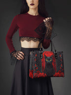 "Nyxrose" - Black Interior - Leather Handbag