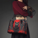 "Nyxrose" - Black Interior - Leather Handbag Matching SANTA Combo