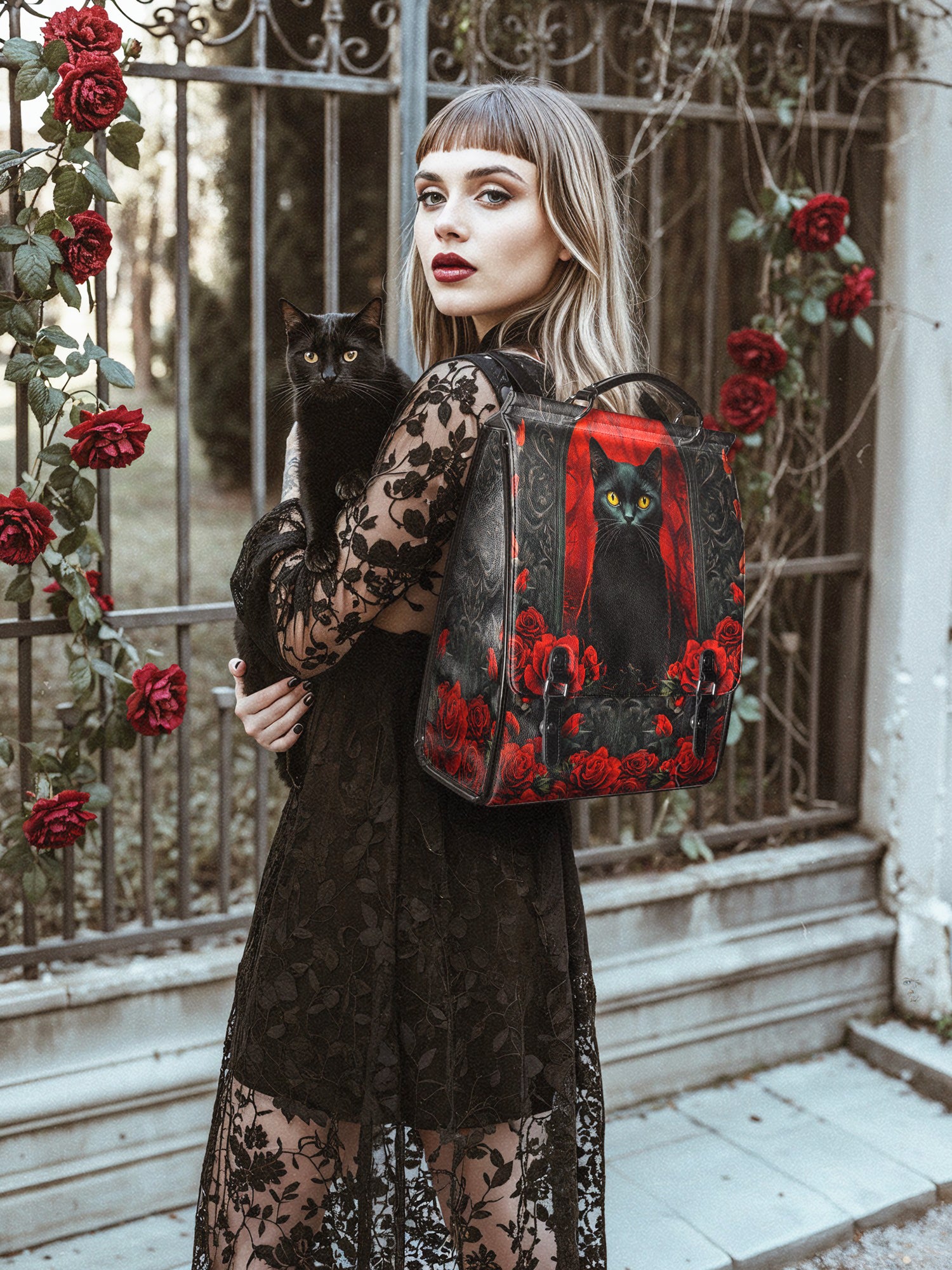 "Nyxrose" Leather Backpack