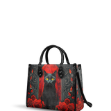 "Nyxrose" - Black Interior - Leather Handbag Matching SANTA Combo