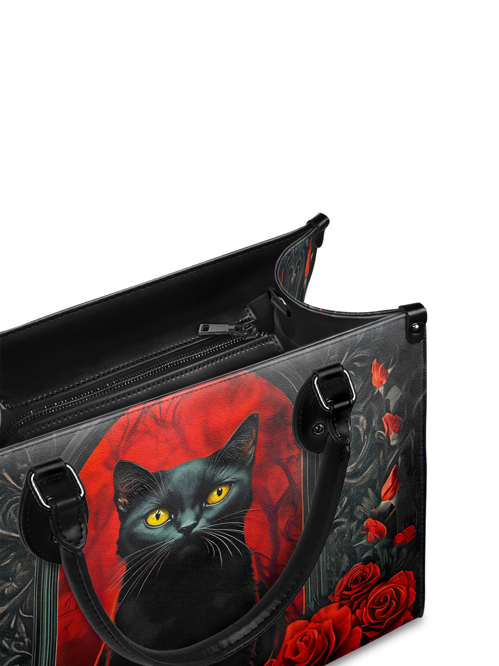 "Nyxrose" - Black Interior - Leather Handbag