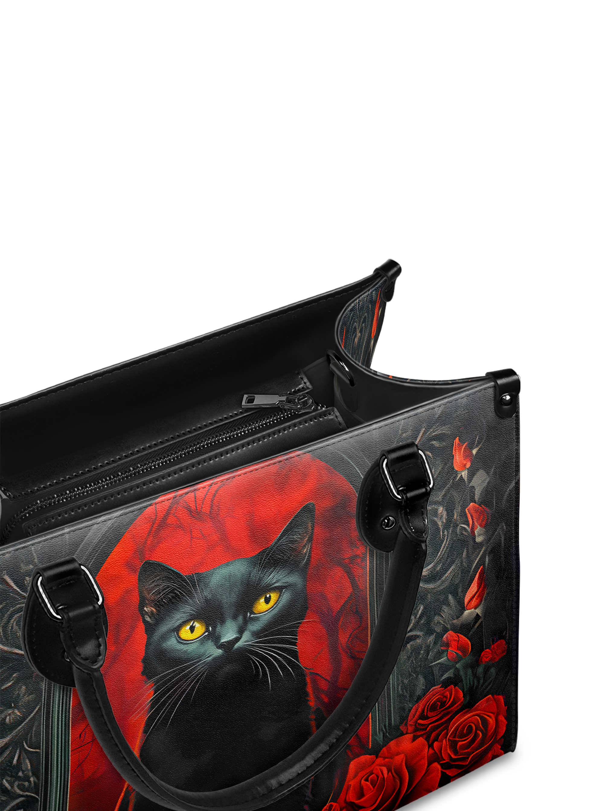 "Nyxrose" - Black Interior - Leather Handbag