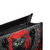 "Nyxrose" - Black Interior - Leather Handbag Matching SANTA Combo