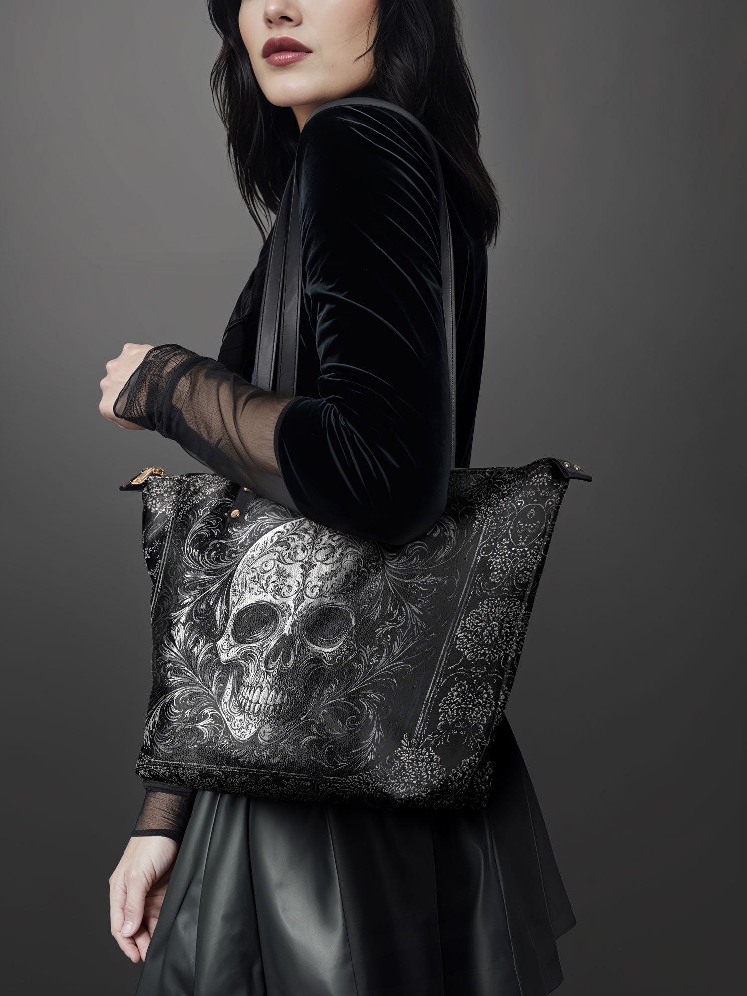 "Obscuria" Leather Tote Bag