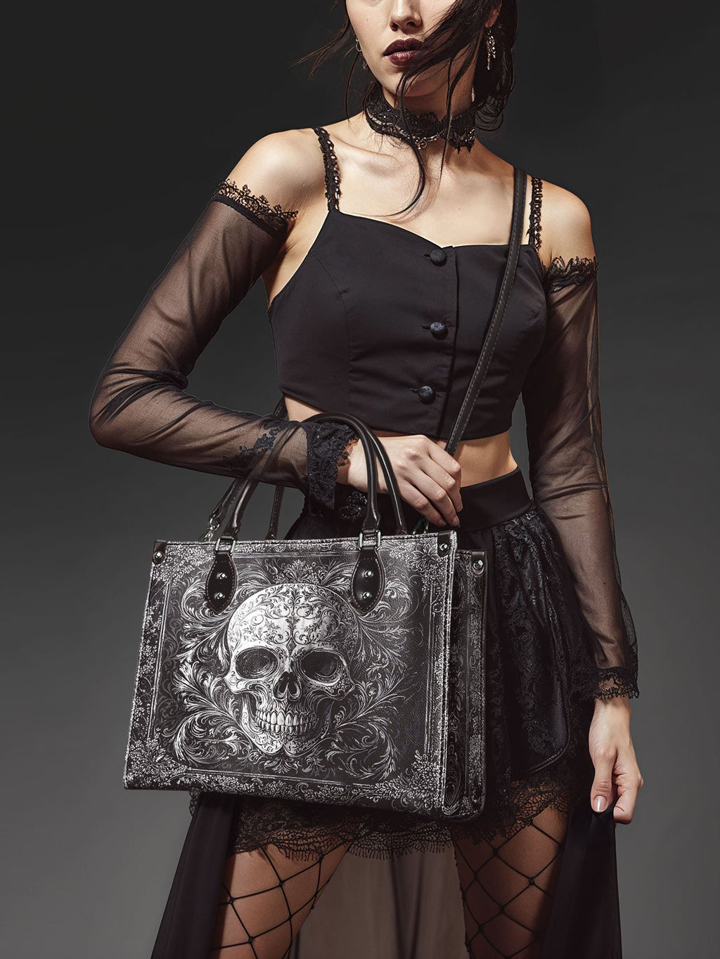 "Obscuria" - Black Interior - Leather Handbag