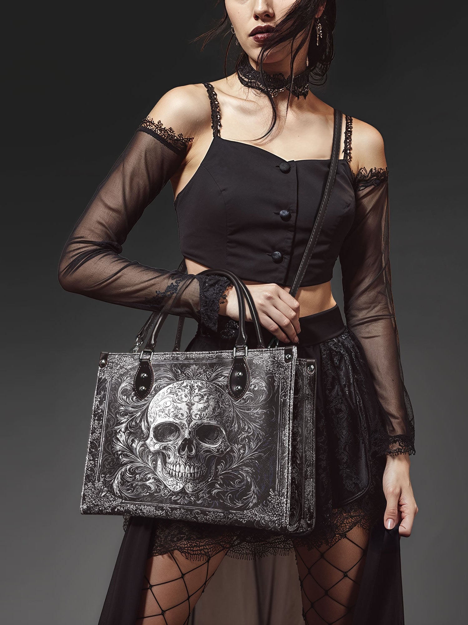 "Obscuria" - Black Interior - Leather Handbag