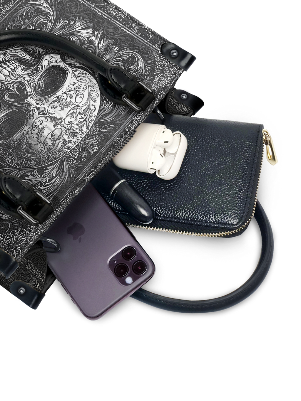 "Obscuria" - Black Interior - Small Leather Handbag