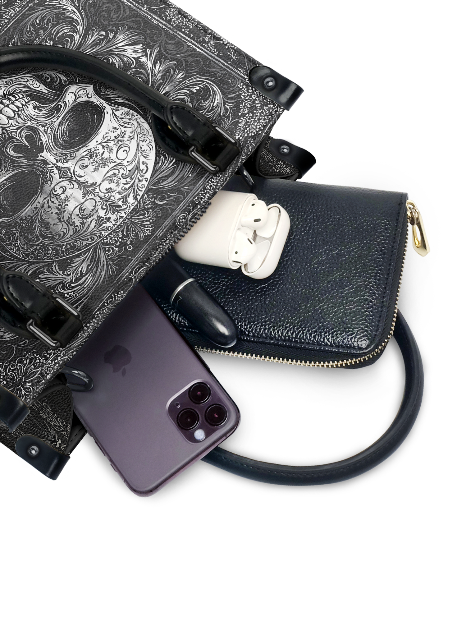 "Obscuria" - Black Interior - Small Leather Handbag